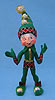 Annalee 9" Green Harlequin Elf - Mint - 750907