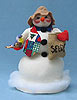 Annalee 10" Country Snowman Feeding Bird - Mint - 751297