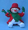 Annalee 7" Stay Put Snowman with Birds - Mint - 751500