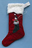 Annalee 22" Christmas Stocking with 3" Mouse - Reversable - Mint - 755402sq