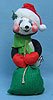 Annalee 10" Christmas Panda Bear with Toy Bag - Mint / Near Mint - 758085
