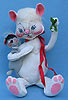 Annalee 18" Cat Holding Mouse & Mistletoe - Mint / Near Mint - 759081