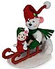 Annalee 6" Sledding Polar Bears 2019 - Mint - 760419