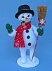 Annalee 9" Classic Snowman with Broom - Near Mint - 760707