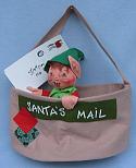 Annalee 12" Santa's Postman Elf with Cardholder Mailbag - Mint - 767491