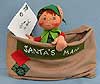 Annalee 12" Santa's Postman Elf with Cardholder Mailbag - Near Mint - 767491ox
