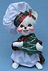 Annalee 6" Cookie Chef Mouse Holding Cookie - Mint - 769305