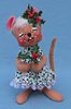 Annalee 7" Holly Girl Mouse - Mint - 771195x