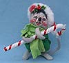 Annalee 7" Mouse with Candy Cane -  Near Mint / Excellent - 771288