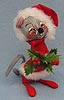Annalee 7" Mrs Santa Mouse with Holly - Squinting - Mint - 771587sq