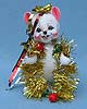 Annalee 6" Decorating Mouse with Gold Tinsel - Mint / Near Mint - 773206