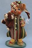 Annalee 6" Nightshirt Mouse with Teddy Bear - Mint - 773905a