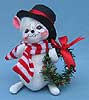 Annalee 6" Yuletide Mouse with Black Hat - Mint - 774606