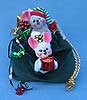 Annalee 4" Mice in Gift Bag - Mint - 779504