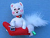 Annalee 3" Kitten on Stocking Ornament - Mint - 779703