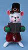 Annalee 6" Harlequin Caroller Dad Mouse - Mint - 780207