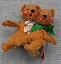 Annalee 3" Set of Two Lovey Bears Ornament - Mint - 780890oohxo