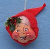 Annalee 3" Red Elf Head Ornament - Mint - 781082red
