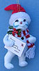 Annalee 4" Snowman with Letter Ornament - Mint - 781104