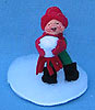Annalee 3" Kid with Snowball Ornament - Mint - 781489xo
