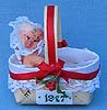 Annalee Back side 3" Baby in Basket Ornament - Mint - 781687back