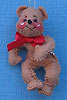 Annalee 3" Bear Ornament with Red Bow - Mint / Near Mint - 781887ox