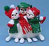 Annalee 9" Bunch of Snowball Thrower Mice - Mint - 782007