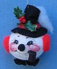 Annalee 3" Snowman Head with Red Earmuffs Ornament - Mint / Near Mint - 783084