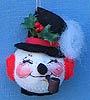 Annalee 3" Snowman Head with Red Earmuffs Ornament - Mint / Near Mint - 783084x