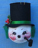 Annalee 3" Snowman Head with Green Earmuffs Ornament - Mint - 783091