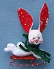 Annalee 3" Bunny on Sled Ornament - Mint - 785304
