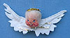 Annalee 3" x 7" Angel Head Ornament - Open Eyes - Mint - 786085