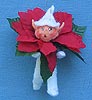 Annalee 3" Poinsettia Elf Ornament - Mint - 786105ooh