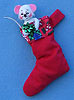 Annalee 3" Mouse in Stocking Ornament - Mint - 788202ox