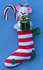 Annalee 3" Mouse in Stocking Ornament - Mint - 788203ox