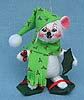 Annalee 3" Holly Mouse Ornament - Mint - 789006