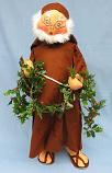 Annalee 30" Monk with Holly Garland - Mint - 792584oohmint