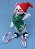 Annalee 3" Sweet Skier Mouse Ornament - Mint - 793299ox