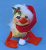Annalee 5" Yellow Duckling Wearing Santa Hat - Mint - 795083