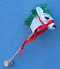 Annalee 5" Stick Horse Ornament - Mint / Near Mint - 796086