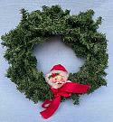 Annalee 11" Santa Wreath - Excellent - 800192a