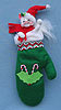 Annalee 11" Christmas Kitten in a Mitten - Mint - 800308