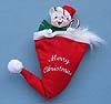 Annalee 16" Peppermint Twist Kitty Cat in Santa Hat - Mint - 800508