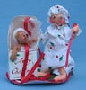 Annalee 5" Christmas Morning Kid with 3" Bear in Box - Mint / Near Mint - 801887