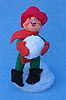 Annalee 3" Boy with Snowball- Mint - 804087