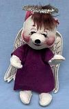 Annalee 10" Un-Bear-Ably Angelic Bear with Bird - Excellent - 805398a
