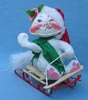 Annalee 10" Kitten on Sled - Mint - 806287tong