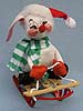 Annalee 7" Bunny on Sled - Mint - 806588sqx