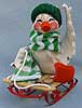 Annalee 5" Duck on Flexible Flyer Sled - Mint - 807086sq