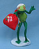 Annalee 10" Santa Frog with Toy Bag and Stand - Mint - 808087